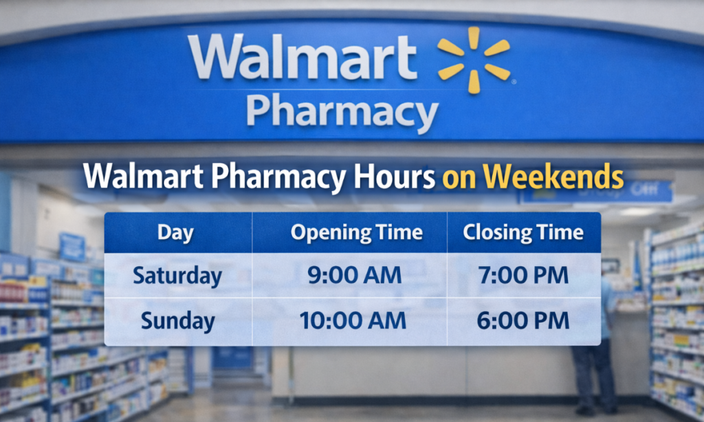 Walmart Pharmacy Hours on Weekends
