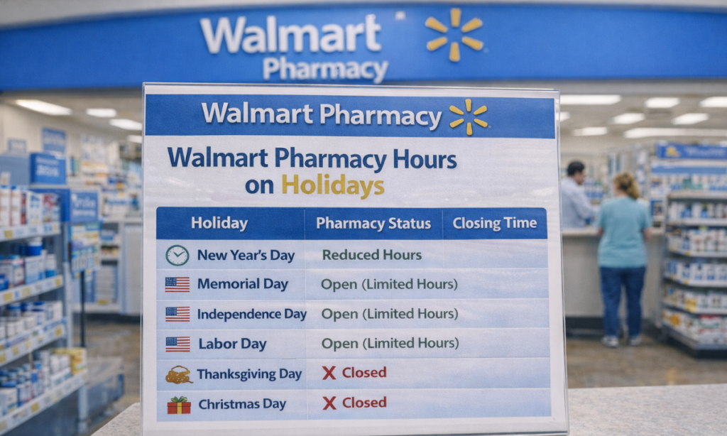 Walmart Pharmacy Hours on Holiday