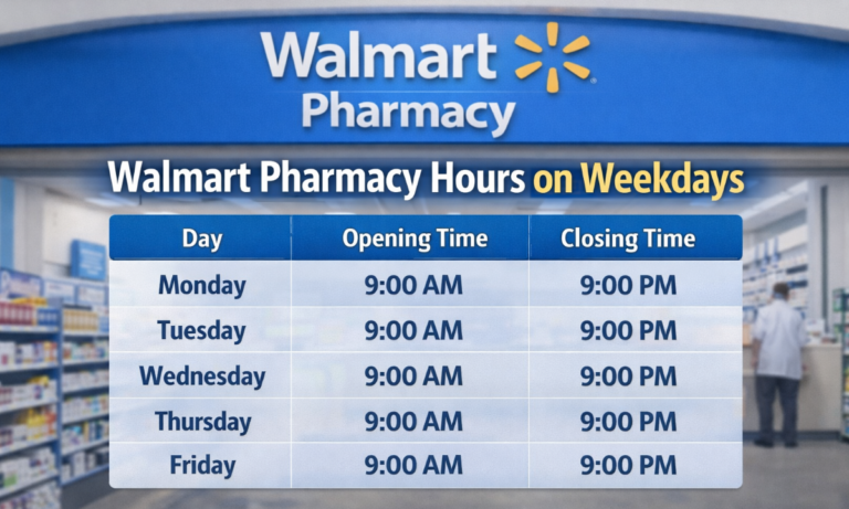 Walmart Pharmacy Hours 2026 Updated Store Schedule Guide