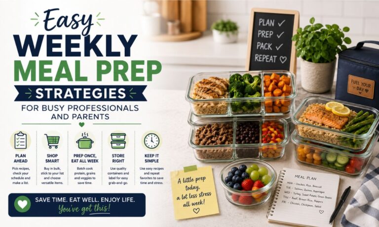Easy Weekly Meal Prep Strategies for Busy Professionals and Parents